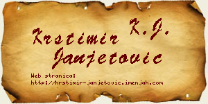 Krstimir Janjetović vizit kartica